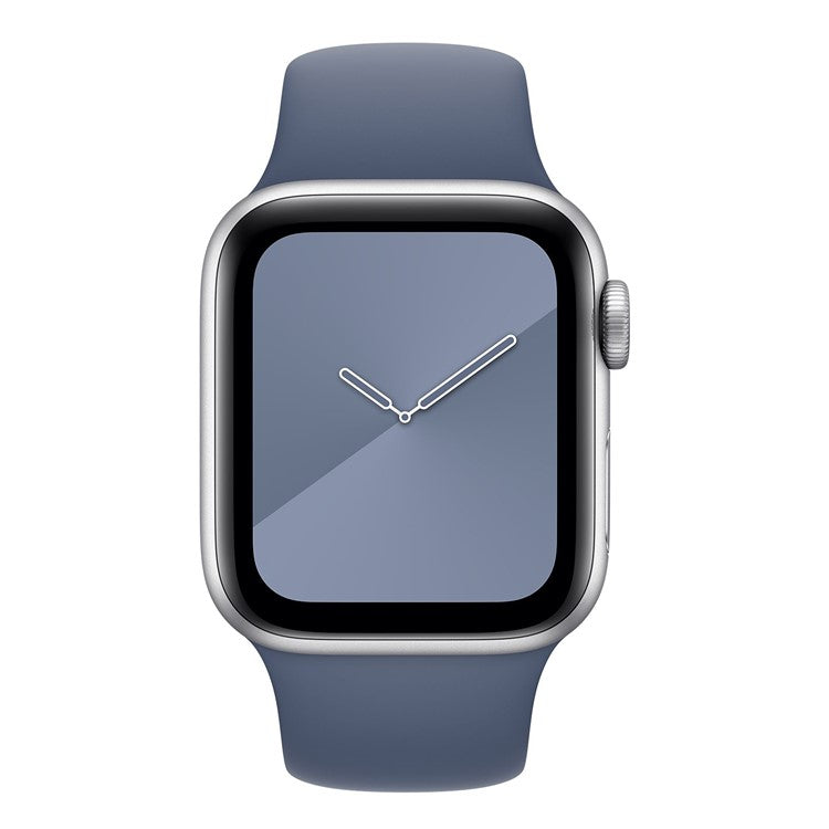 For Apple Watch Series 10 46mm / Ultra 2 Ultra 49mm /  Series 9 8 7 45mm / 6 5 4 SE (2023) SE (2022) SE 44mm / 3 2 1 42mm Adjustable Watch Strap Silicone Wrist Band (Lengthen Size) - Lavender Gray