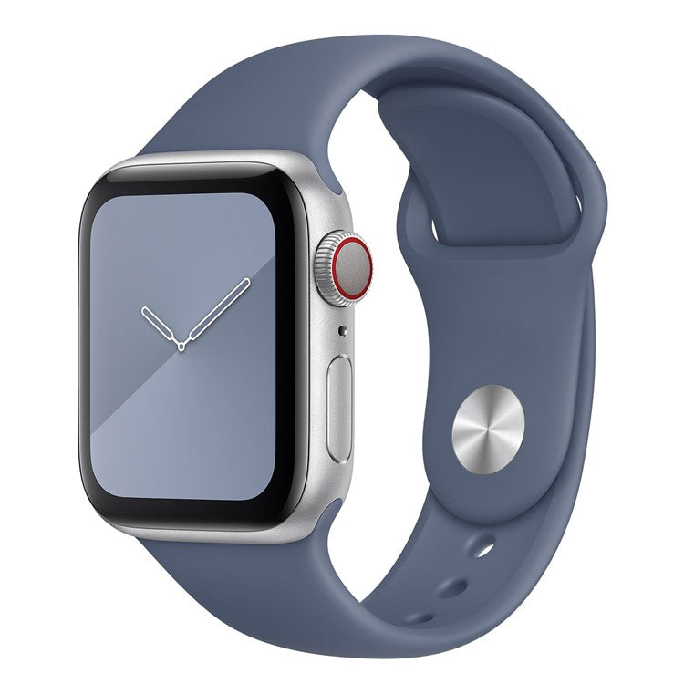 For Apple Watch Series 10 46mm / Ultra 2 Ultra 49mm /  Series 9 8 7 45mm / 6 5 4 SE (2023) SE (2022) SE 44mm / 3 2 1 42mm Adjustable Watch Strap Silicone Wrist Band (Lengthen Size) - Lavender Gray