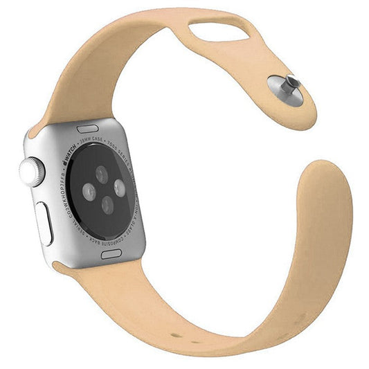 Sport Bands for Apple Watch Series 10 42mm / 9 8 7 41mm / SE (2023) SE (2022) SE 6 5 4 40mm / 3 2 1 38mm Soft Silicone Watch Strap (Standard Size: S / M) - Walnut Color