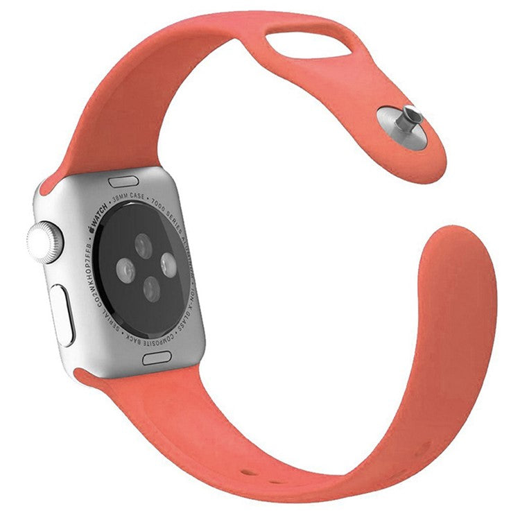 Watch Strap for Apple Watch Series 10 42mm / 9 8 7 41mm / SE (2023) SE (2022) SE 6 5 4 40mm / 3 2 1 38mm Silicone Watchband (Lengthen Size) - Watermelon Red