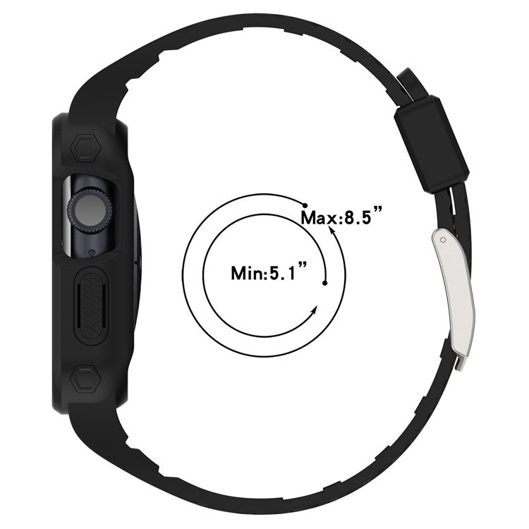TPE Watch Strap for Apple Watch Ultra 49mm Integral Watch Band with Case - Midnight Green