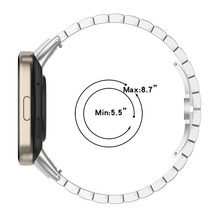 Watch Strap for Xiaomi Redmi Watch 3  /  Mi Watch Lite 3 Watchband 20mm Stainless Steel Wristband - Gold