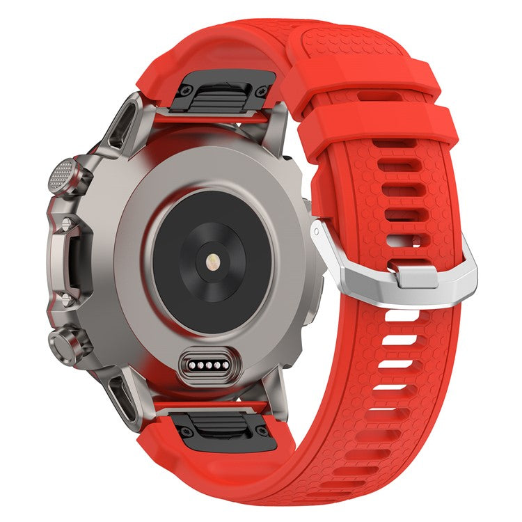 A2029 Quick Release Watch Strap for Huami Amazfit Falcon , 22mm Soft Silicone Replacement Watch Band - Red