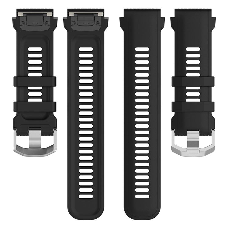 Silicone Watch Band for Garmin MARQ / Approach S62 / S60 , Honeycomb Texture Replacement Watch Strap - Black