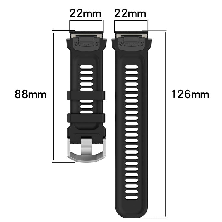 Silicone Watch Band for Garmin MARQ / Approach S62 / S60 , Honeycomb Texture Replacement Watch Strap - Jungle Green
