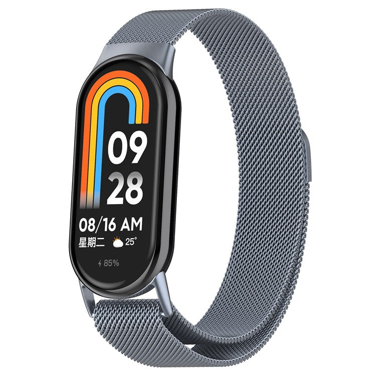 Stainless Steel Strap for Xiaomi Smart Band 9 NFC / 9 / 8 NFC / 8 Watch Band - Grey