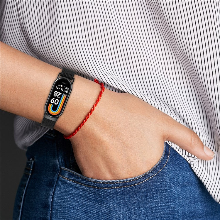Stainless Steel Strap for Xiaomi Smart Band 9 NFC / 9 / 8 NFC / 8 Watch Band - Grey
