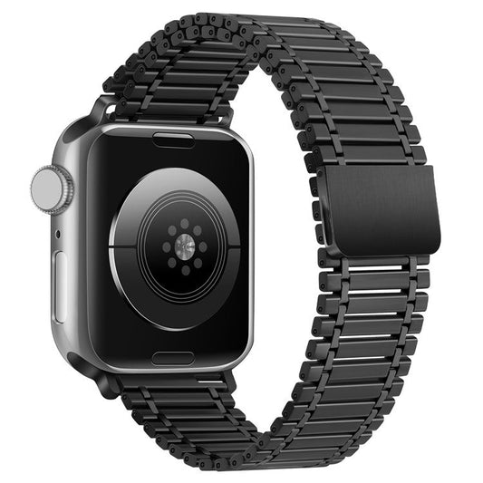 Magnetic Strap for Apple Watch Series 10 42mm / 9 8 7 41mm / SE (2023) SE (2022) SE 6 5 4 40mm / 3 2 1 38mm Stainless Steel Watchband - Black