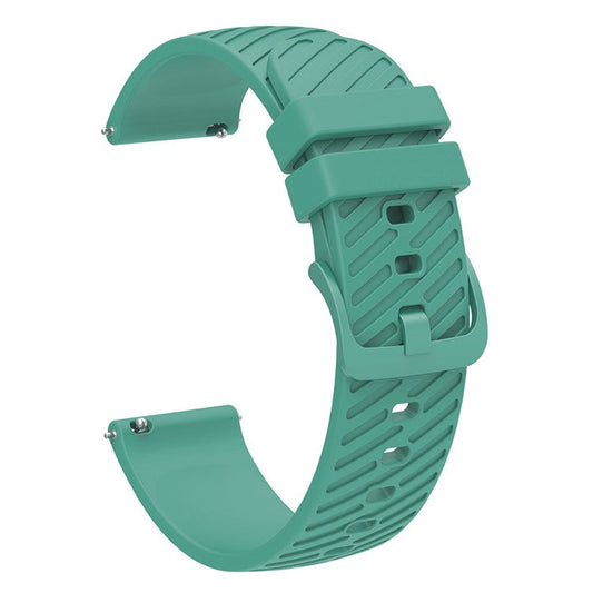 For Samsung Galaxy Watch3 41mm / Watch Active2 44mm / Galaxy Watch 42mm / Gear Sport Silicone Band 20mm Watch Strap - Green