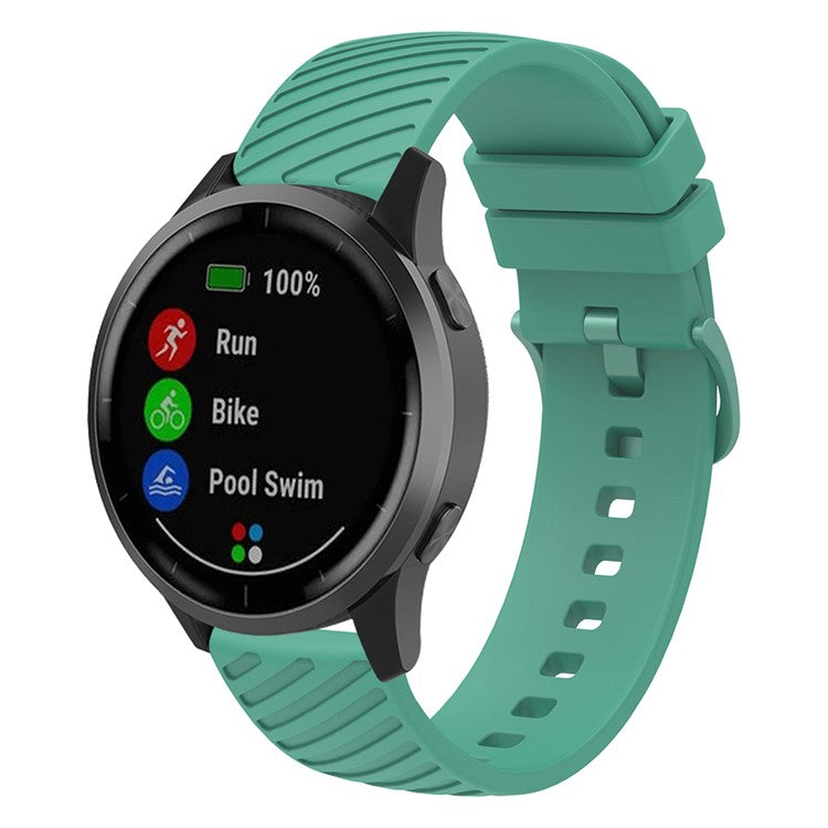 For Samsung Galaxy Watch3 41mm / Watch Active2 44mm / Galaxy Watch 42mm / Gear Sport Silicone Band 20mm Watch Strap - Green