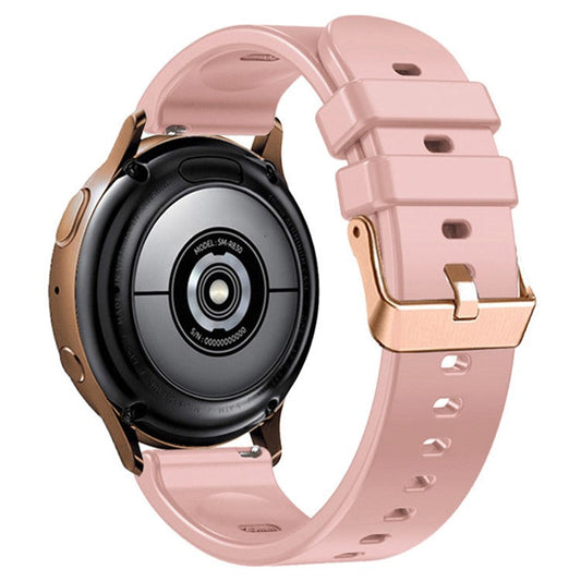 For Huami Amazfit GTR Mini / Bip 3 / Bip 3 Pro Silicone Watchband 20mm Solid Color Replacement Watch Strap - Pink