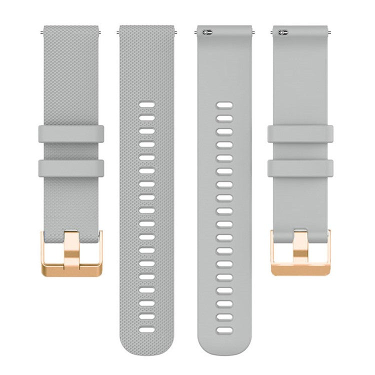 For Huami Amazfit GTR Mini / Bip 3 / Bip 3 Pro Texture Watch Strap 20mm Replacement Silicone Watch Band - Grey