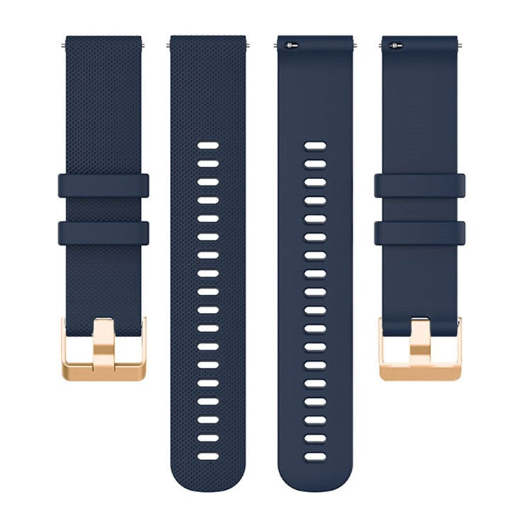 For Huami Amazfit GTR Mini / Bip 3 / Bip 3 Pro Texture Watch Strap 20mm Replacement Silicone Watch Band - Midnight Blue