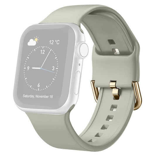 Watch Strap for Apple Watch Series 10 42mm / 9 8 7 41mm / SE (2023) SE (2022) SE 6 5 4 40mm / 3 2 1 38mm Silicone Watchband - Rock Grey
