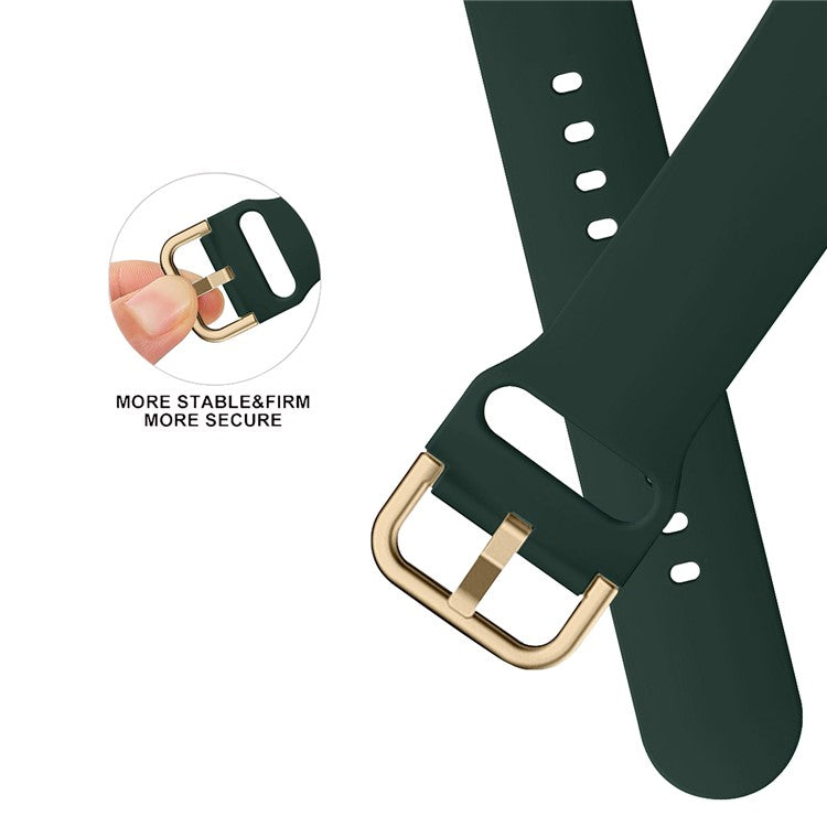 For Apple Watch Series 10 46mm / Ultra 2 Ultra 49mm /  Series 9 8 7 45mm / 6 5 4 SE (2023) SE (2022) SE 44mm / 3 2 1 42mm Silicone Watch Strap Adjustable Watch Band - Blackish Green