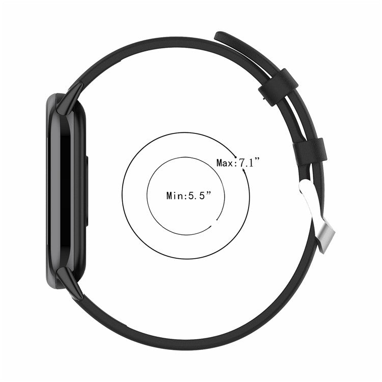 For Xiaomi Mi Band 9 NFC / Mi Band 9 / Smart Band 8 NFC / Smart Band 8 Genuine Cow Leather Watch Bands Replacement Bracelet with Connector - Red