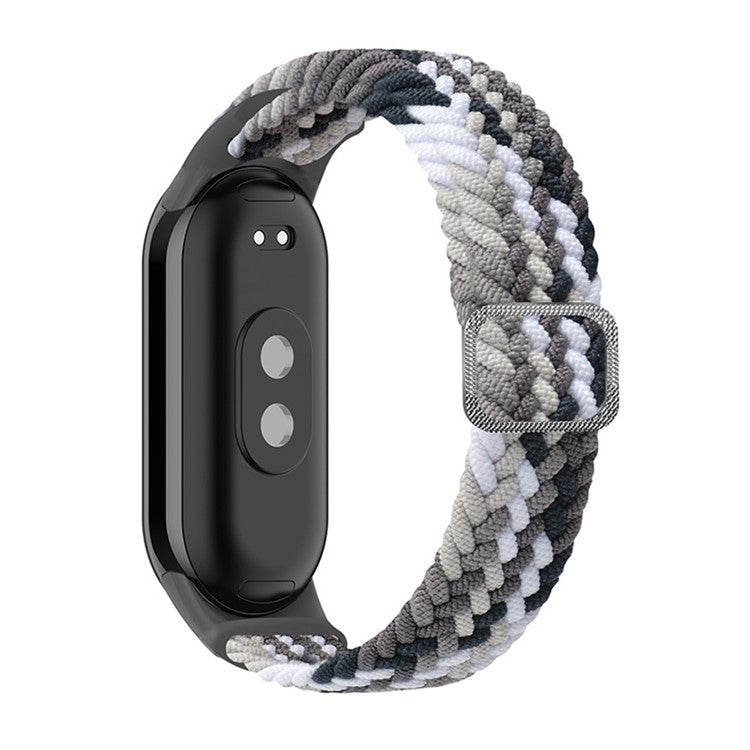 ENKAY HAT-PRINCE For Xiaomi Smart Band 9 NFC / 9 / 8 NFC / 8 Watch Band Nylon Strap with PMMA Film - Bright Black