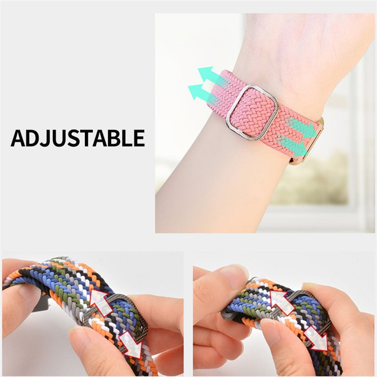 ENKAY HAT-PRINCE For Xiaomi Smart Band 9 NFC / 9 / 8 NFC / 8 Watch Band Nylon Strap with PMMA Film - Bright Red