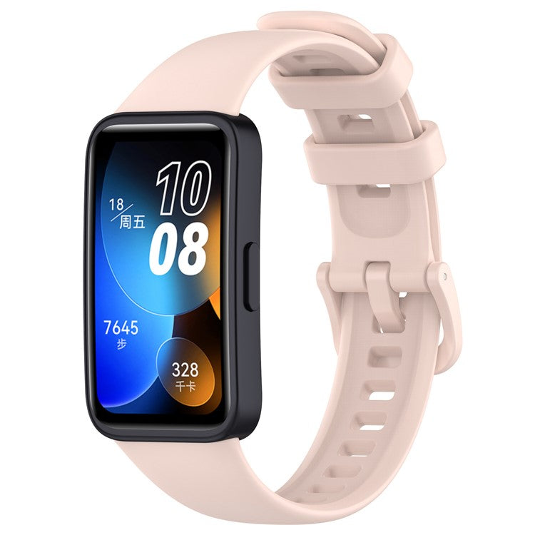 For Huawei Band 8 / Band 8 NFC / Band 9 / Band 9 NFC Silicone Watch Bands Waterproof Sport Watchband Strap - Light Pink