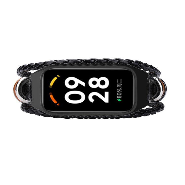 For Xiaomi Redmi Band 2 Watch Band Boho Bead Metal Jewelry Retro Strap DIY Bracelets - Black