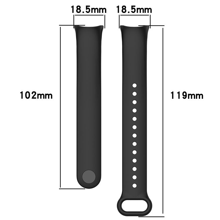 For Xiaomi Smart Band 9 NFC / Band 9 / Band 8 NFC / Band 8 Silicone Watch Bands Strap with Metal Connector - Midnight Blue