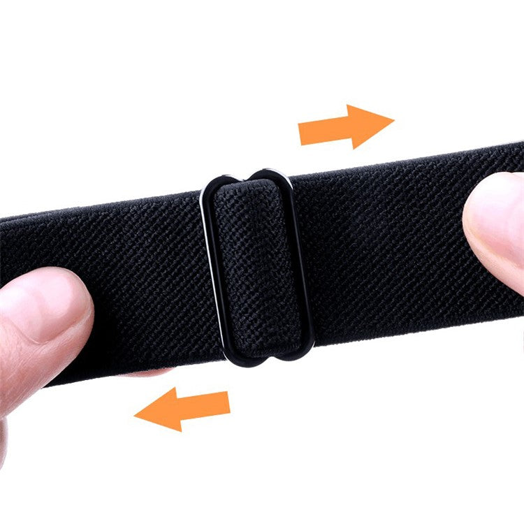 For Huawei Band 8 / Band 8 NFC / Band 9 / Band 9 NFC Bohemian Style Elastic Nylon Smartwatch Strap Watch Band Replacement - Wine Red