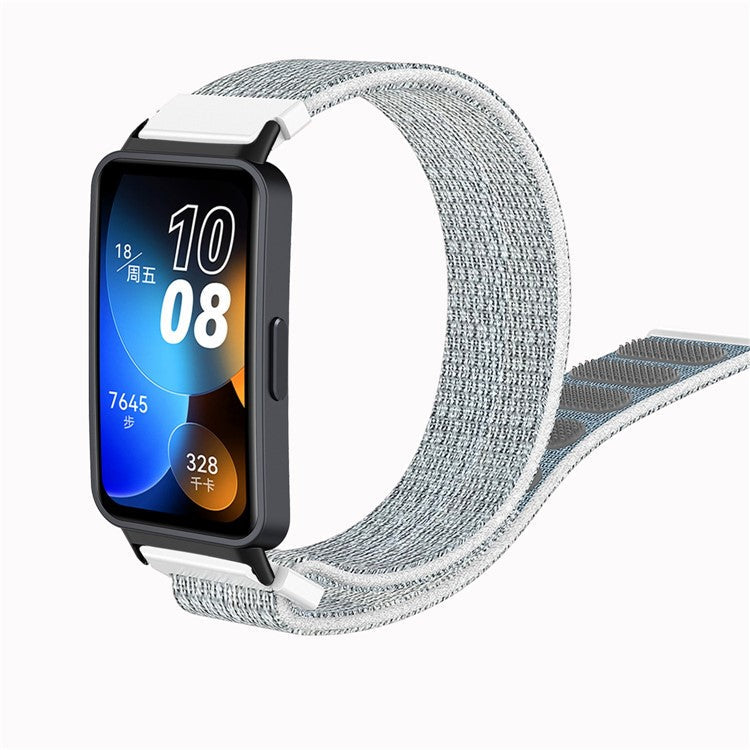 For Huawei Band 8 / Band 8 NFC / Band 9 / Band 9 NFC Nylon Watch Band Adjustable Sport Loop Breathable Replacement Strap - Seashell