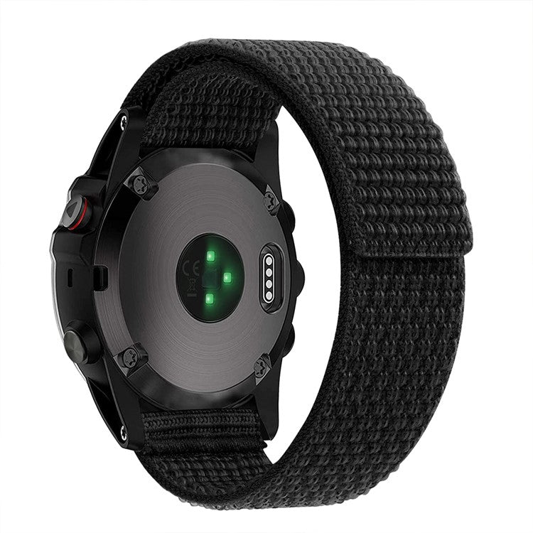 For Garmin Forerunner 965 / 955 / 945 / 935 Adjustable Watch Strap Stitching Nylon Loop Wrist Band - Black