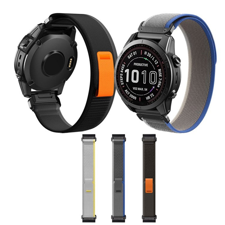 For Garmin Forerunner 965 / 955 / 945 / 935 22mm Watch Band Trail Loop Adjustable Nylon Wrist Strap - Grey