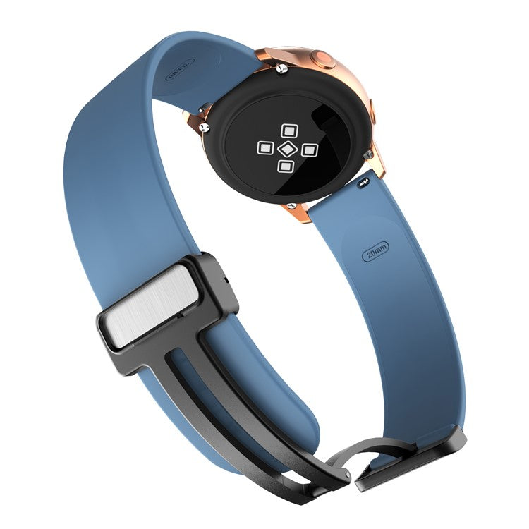Watch Band for Huawei Watch 4  /  Watch 4 Pro  /  Watch 3  /  Watch 3 Pro , 22mm Silicone Replacement Strap with Black Magnetic Folding Buckle - Official Blue