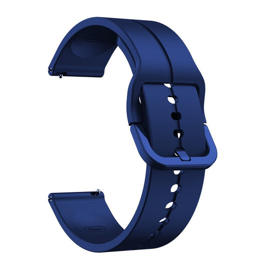 For Garmin VivoMove Trend / Luxe / Style 20mm Watch Band Silicone Wrist Strap with Square Buckle - Midnight Blue