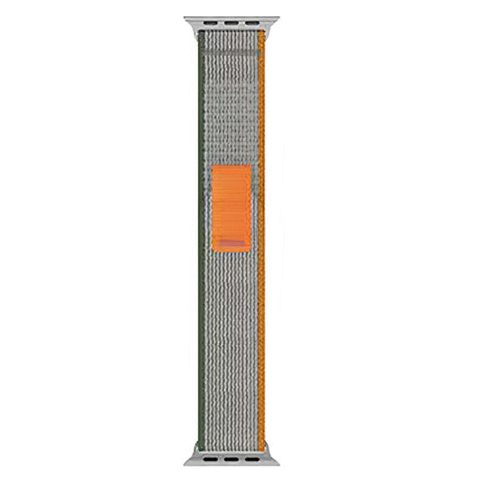 For Apple Watch Series 10 46mm / Ultra 2 Ultra 49mm /  Series 9 8 7 45mm / 6 5 4 SE (2023) SE (2022) SE 44mm / 3 2 1 42mm Canvas Watch Strap Breathable Watchband - Grey / Green / Orange