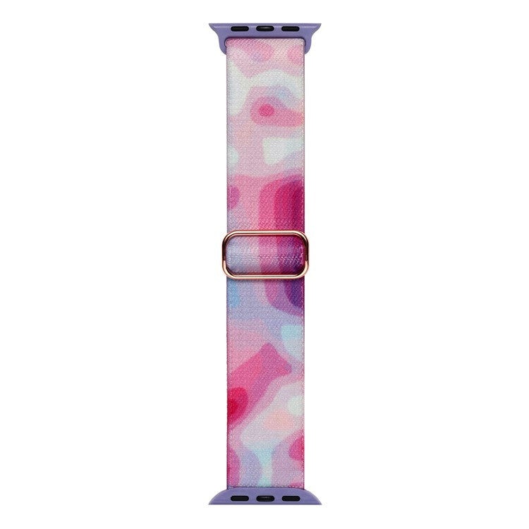 Braided Band for Apple Watch Series 10 46mm / Ultra 2 Ultra 49mm /  Series 9 8 7 45mm / 6 5 4 SE (2023) SE (2022) SE 44mm / 3 2 1 42mm Nylon Pattern Wristband - Purple Blue