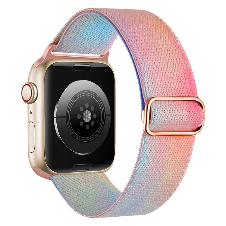 Watch Band for Apple Watch Series 10 42mm / 9 8 7 41mm / SE (2023) SE (2022) SE 6 5 4 40mm / 3 2 1 38mm Nylon Pattern Strap - Phantom Aurora