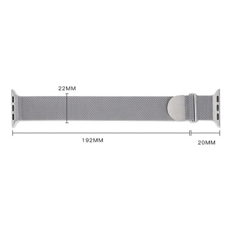 For Apple Watch Series 10 46mm / Ultra 2 Ultra 49mm /  Series 9 8 7 45mm / 6 5 4 SE (2023) SE (2022) SE 44mm / 3 2 1 42mm Metal Watch Strap Milanese Magnetic Watchband - Purple