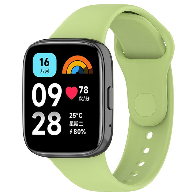 For Xiaomi Redmi Watch 3 Lite / Watch 3 Active Replacement Silicone Watchband Soft Watch Strap - Lime