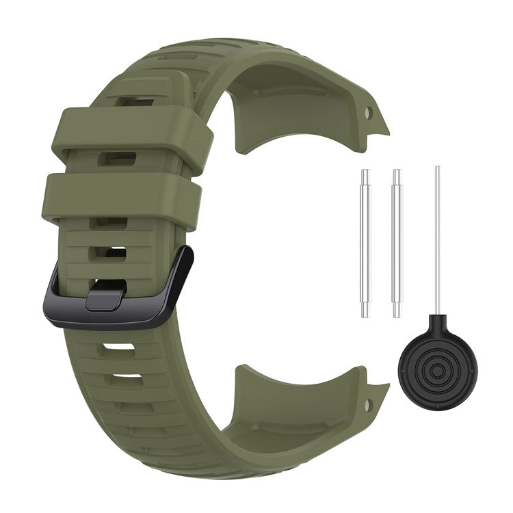 Sports Watch Band for Garmin Instinct 2X , 22mm Replacement Silicone Strap - Jungle Green