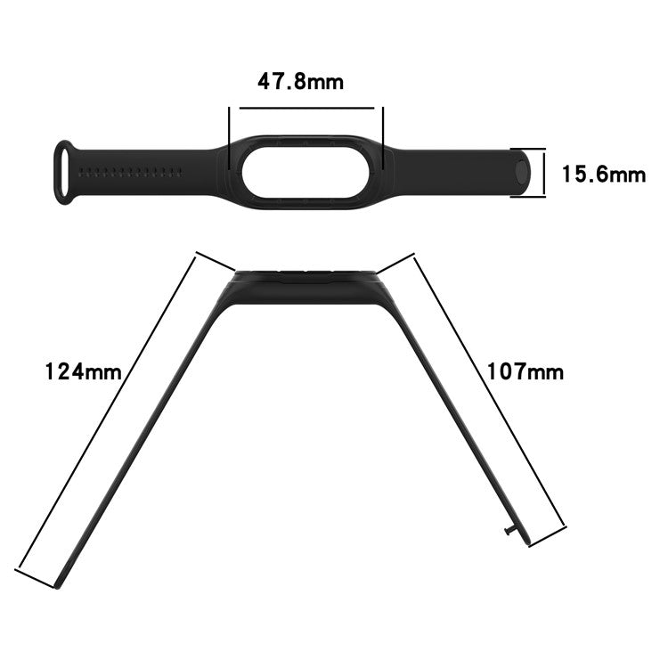 For Xiaomi Smart Band 8 Replacement Silicone Watch Strap Integrate Wrist Band with Case Cover - Sky Blue