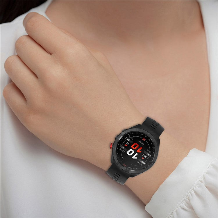 Watch Band for Garmin Approach S70 42mm , Soft Silicone Wristband Strap - Black