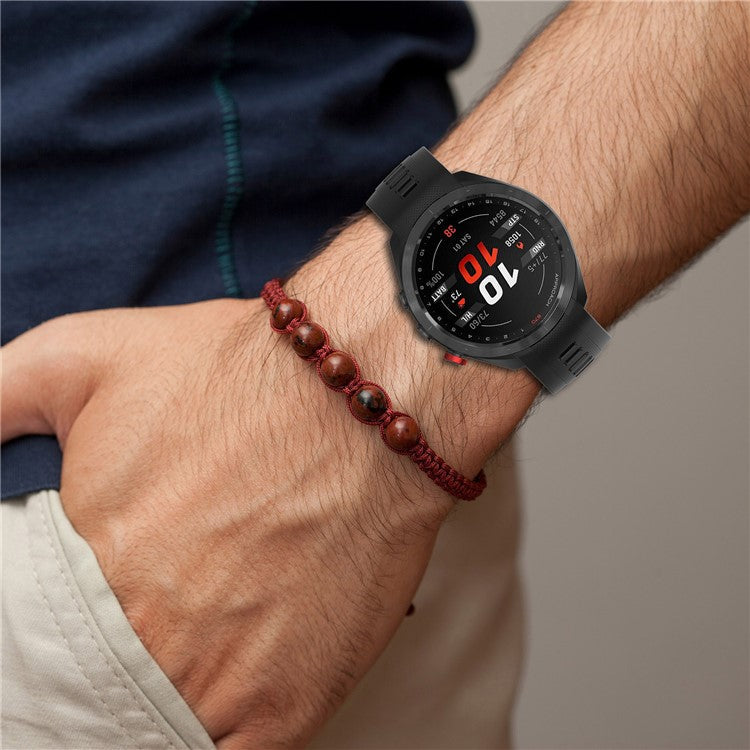 Watch Band for Garmin Approach S70 42mm , Soft Silicone Wristband Strap - Black