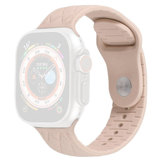 Watch Strap for Apple Watch Series 10 42mm / 9 8 7 41mm / SE (2023) SE (2022) SE 6 5 4 40mm / 3 2 1 38mm Replacement Watch Strap Textured Silicone Watchband - Pink