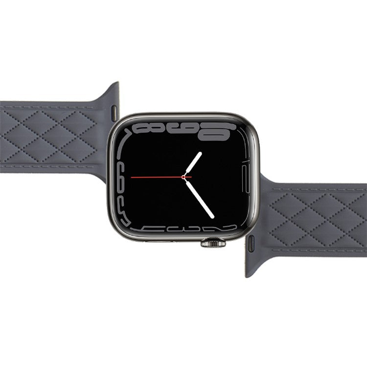 Watch Strap for Apple Watch Series 10 42mm / 9 8 7 41mm / SE (2023) SE (2022) SE 6 5 4 40mm / 3 2 1 38mm Replacement Watch Strap Textured Silicone Watchband - Wine Red