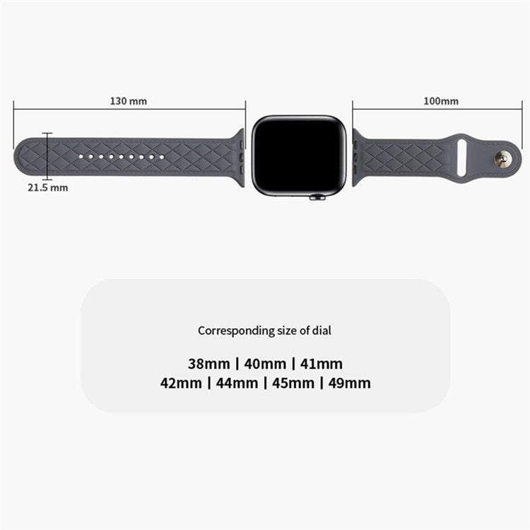 Watch Strap for Apple Watch Series 10 42mm / 9 8 7 41mm / SE (2023) SE (2022) SE 6 5 4 40mm / 3 2 1 38mm Replacement Watch Strap Textured Silicone Watchband - Wine Red