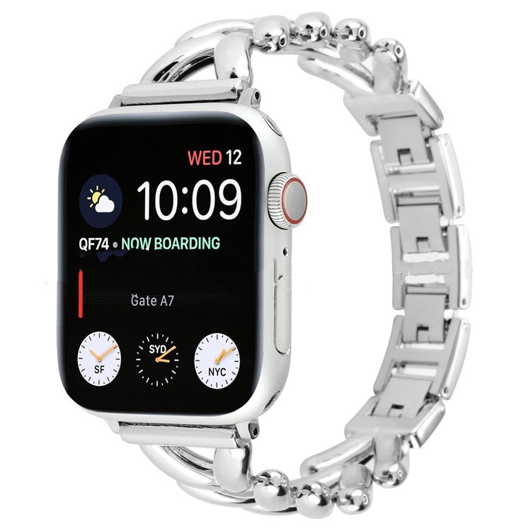 Watch Strap for Apple Watch Series 10 42mm / 9 8 7 41mm / SE (2023) SE (2022) SE 6 5 4 40mm / 3 2 1 38mm Metal Alloy Watch Band - Silver