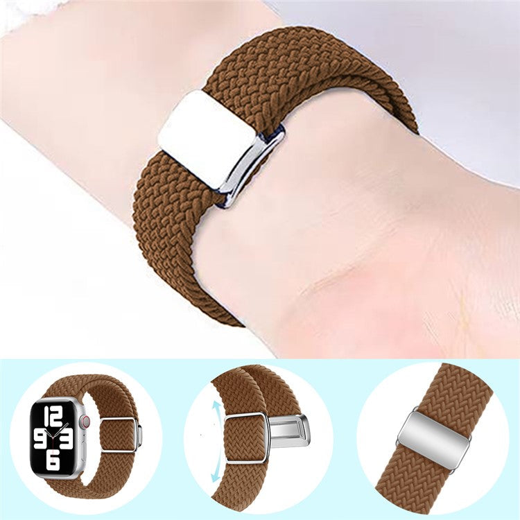 Watch Strap for Apple Watch Series 10 42mm / 9 8 7 41mm / SE (2023) SE (2022) SE 6 5 4 40mm / 3 2 1 38mm Magnetic Buckle Watch Band - Orange