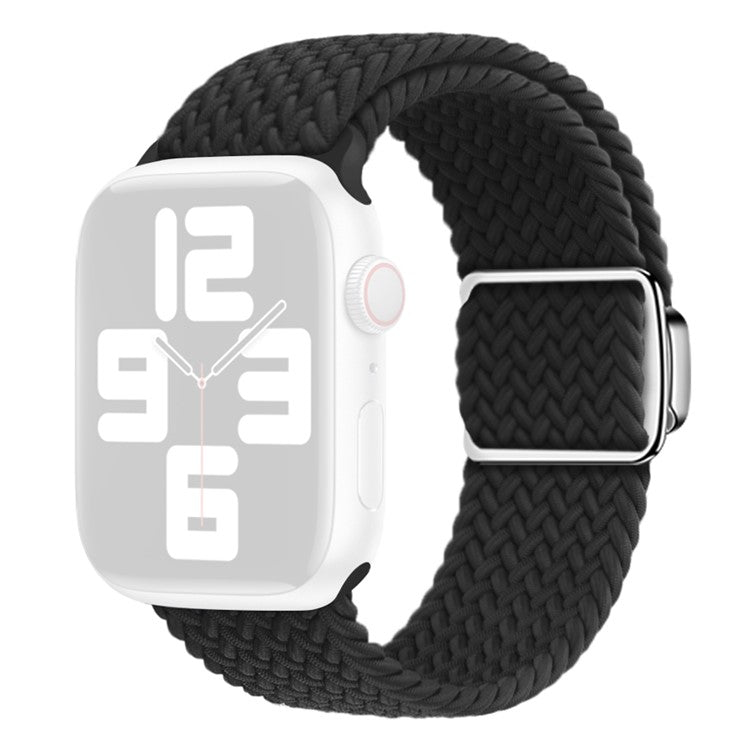 Watch Strap for Apple Watch Series 10 42mm / 9 8 7 41mm / SE (2023) SE (2022) SE 6 5 4 40mm / 3 2 1 38mm Magnetic Buckle Watch Band - Black