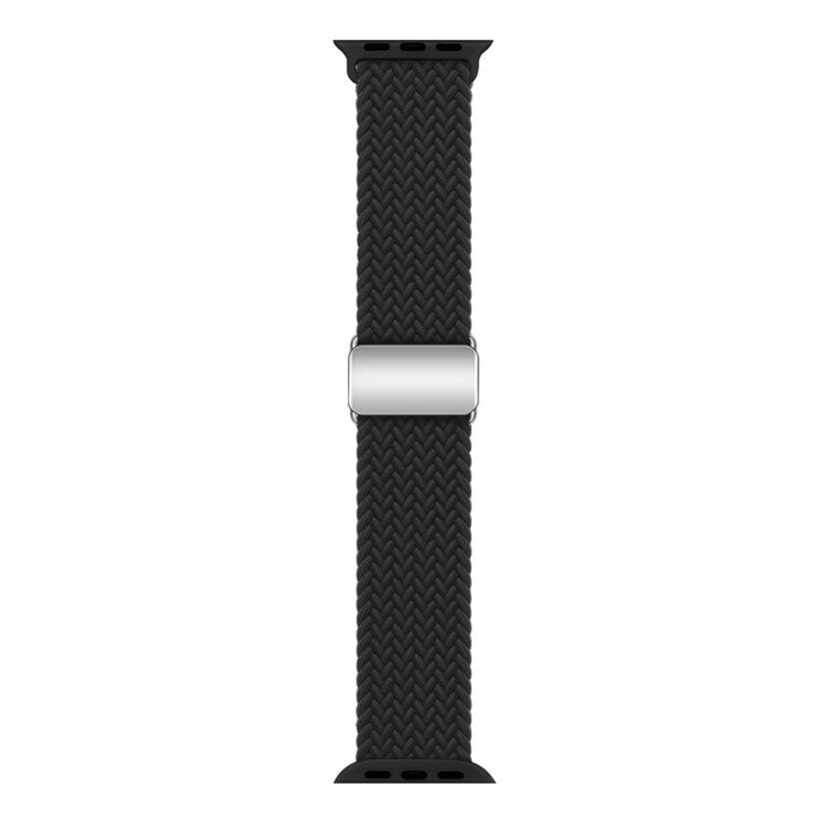 Watch Strap for Apple Watch Series 10 42mm / 9 8 7 41mm / SE (2023) SE (2022) SE 6 5 4 40mm / 3 2 1 38mm Magnetic Buckle Watch Band - Black