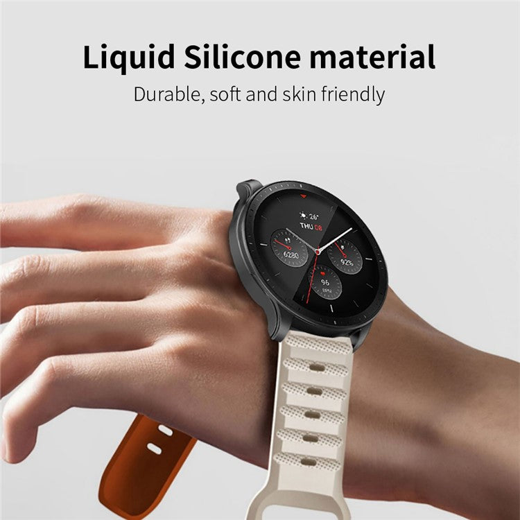 Silicone Watch Band for Garmin Forerunner 265 / 255 / Vivoactive 4 / Venu 2 , 22mm Dot Texture Wrist Strap Bracelet - Orange