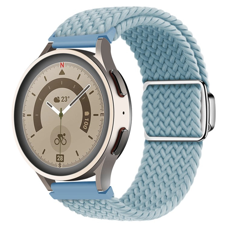 Nylon Watch Bands for Samsung Galaxy Watch6 / Watch6 Classic / Watch 5 / Watch 5 Pro / Watch4  20mm Wrist Strap - Cyan