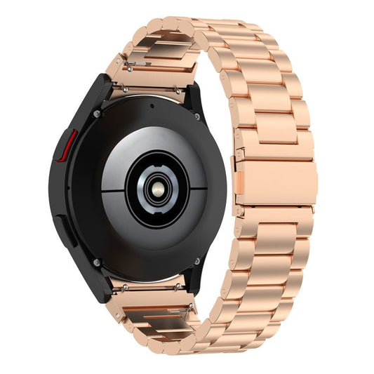 Stainless Steel Band for Samsung Galaxy Watch6 / Watch6 Classic / Watch 5 / Watch4 3-Bead Watch Strap 3-Bead Watch Strap - Rose Gold